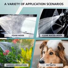 High Pressure Washer Spray Gun, Car Wash Gun With Foam Bottle, 360° Rotatable, Suitable For Car Care, Gardening And Irrigation, Portable High Pressure Water Gun, Adjustable Metal Cleaning Car Wash Machine, Garden Watering Hose Nozzle, Spray Foam Water Gun