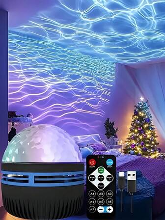  LED Wave Light, USB Powered With Remote Control, LED Night Light, Suitable For Living Room, Dining Room, Bedroom Decor, Dates, Holidays, Birthdays, Parties, Creates Romantic & Dreamy Ambiance, Perfect Gift For Friends