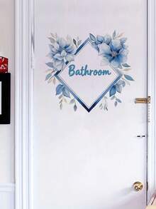 1pc PVC Material, Anchor, Flower, Floral, Rope Wall Sticker For Bathroom, Living Room, Bedroom, Entryway. Wall Art, Poster., Stickers, Wall Decal, Vinyl Decal For Home Decorations, Spring Decoration Items Refresh Your Home, Rama Decoration Stickers