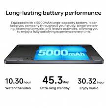 Lenovo Tablet T10, tablet Wi-Fi de 10,1 polegadas, luz azul baixa, tela IPS, cinza espacial - Cinza espacial - Visão 5