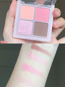 Rom&nd Better Than Eyes Eyeshadow Palette W03 Dry Strawberry, Basic Eyeshadow Palette, 4 Colors Daily Natural Tones, Velvet Texture, Easy To Blend, Vibrant Color, Matte And Shimmer Dual Finish, High Color Payoff, Long-Lasting, Korean Cosmetics, Gift Set - W03 Dâu tây khô - Xem 2