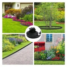 10M/32.8FT 带 30 个特殊钉子景观绿化分隔带 - 耐用的 L 形草石隔离屏障，用于树木景观美化，螺丝设置设计，易于安装和维护，无需挖掘边缘，用于草坪、土壤阻挡和花园绿化