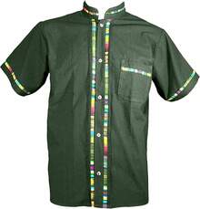 Men's Short Sleeve Mexican Guayabera Shirts Made In Mexico, Multiple Colorshalloween - 綠色 - 查看 1