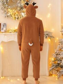 Men Loungewear Onepieces - Coffee Brown - View 4