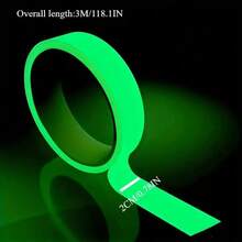 1 rolka taśmy świecącej w ciemności – neonowozielono-fioletowa, odblaskowa taśma bezpieczeństwa o wysokiej widoczności, do użytku nocnego, jako zabezpieczenie, dekoracja domu i pomoc w sytuacjach awaryjnych