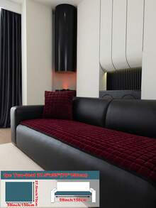 1 chiếc đệm ghế sofa lông nhân tạo cao cấp, vỏ bọc ghế sofa tối giản và mềm mại, phù hợp với mọi mùa, chống bụi và trầy xước để bảo vệ ghế sofa, thích hợp cho phòng khách, phòng ngủ, phòng làm việc - Đỏ - Xem 17
