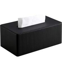 Elegant Italian-Style Tissue Box, Roman Column Striped PU Leather Tissue Box Holder, Suitable For Living Room, Bathroom, Bedroom, Dining Room And Car / Durable And Fashionable Tissue Dispenser Bathroom Accessories - Multicolor - View 12