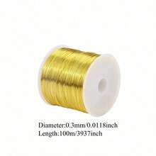 50米/100米金/银金属线，适用于手链项链DIY，不褪色，串珠线，珠宝线，手工制作