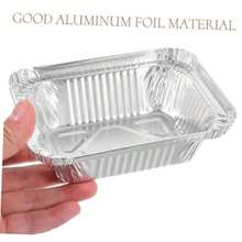 TOPPERFUN 100piezas Bandejas De Aluminio Desechables Para y Transportar Alimentos Molde Para Pan Utensilios De De Usar - PAGO - Ver 8
