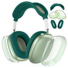 Case For AirPodsMax Headphones, Clear TPU Ear Cups Cover/Silicone Ear Pad Case Cover/Silicone Headband Cover Transparent Accessories Compatible With Apple AirPodsMax USB-C (2024/2020) [3 In 1] - TPU-multicolor Three-piece Set - View 10