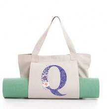 Mochila para Tapete de Yoga Personalizada de Grande Capacidade - Uma bolsa de lona durável e multifuncional, ideal para exercícios, viagens e uso diário. Leve e adequada para esportes, pilates, praia e academia, tanto para homens quanto para mulheres. Um presente de Natal imperdível!