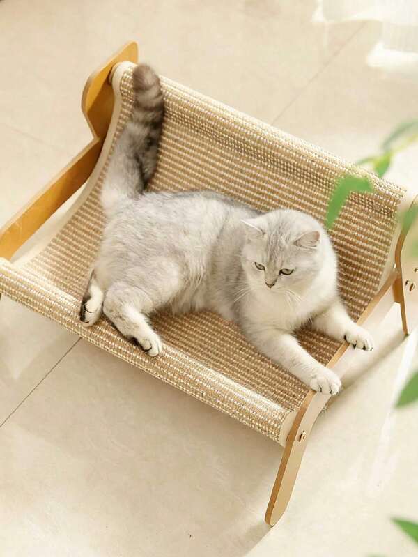 PETSIN Arranhador e cama grande de sisal para gatos, durável, sem bagunça, suprimentos para gatos durante as 4 estações