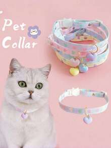 3pcs - Cat Collar Pet Accessories Decoration Dog Neck Silent Adjustable Safety Buckle Replacement Pendant DIY Pet Collar Pendant Christmas Gift