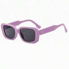 1pc Retro Fashion Square Rivet Small Frame Fashion Glasses, Minimalist Fashion Glasses For Travel And Photography, Suitable For Square And Round Faces, Chic And Stylish - Multicolor - View 9