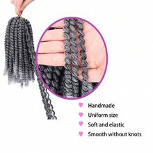 30 hebras/paquete Cabello trenzado de primavera para Locs de mariposa, Locs suaves, Trenzas de ganchillo cortas y esponjosas de 12 pulgadas, Extensiones de cabello trenzado sintético de baja temperatura, Fácil de usar, Para diario o fiesta, Halloween, Navidad y Año Nuevo