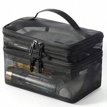 1PC Makeup Bag Outdoor Large Capacity Multifunctional Fashionable And Practical Portable Mesh Wash Cosmetics Storage Travel Packets Toiletry Bag Waterproof Wash Bag For Travel For Bathroom For Men For Women