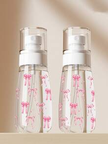 Sticlă de călătorie reîncărcabilă transparentă cu model papion, dozator demachiant, 30ml, 60ml, 100ml, dozator portabil cu pompă, potrivit pentru dizolvant de ojă, toner și dizolvant de machiaj, design cu cupolă, doar spălare manuală, reutilizabilă, sticlă demachiant, portabilă de călătorie, sticlă cu pulverizator, dozator de loțiune, sticlă cu presare