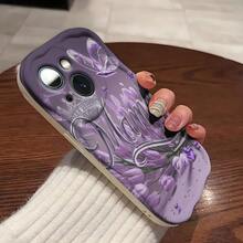 パターン クリーム ウェーブ シェル 携帯電話ケース 17/16E/16/15/14/13/12/11 Pro 16 Plus/16E に適した携帯電話保護ケース、男性と女性に適しており、シンプルな個性、落下防止保護 - ホワイト - チェックする 4