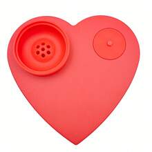 Conjunto de narguilé com 1 mangueira, vaso de acrílico para narguilé, tigela e capa de silicone, estilo coração, presentes de dia dos namorados para casais