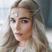 Fairy Crown, Female Artistic Renaissance Fairy Hair Accessories, Medieval Headdress With Head Chain - 金色 - 查看 1