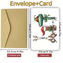 1 Unique Hairstylist Thank You Christmas Card - Holiday Appreciation Note With Envelope, Suitable For Him/Her - Multipurpose Greeting Card For New Year And Special Occasions