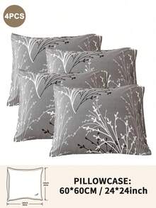 1pc/2pcs/4pcs Polyester Floral Pattern Pillow Cover Set (Pillow Inner Not Included), Soft & Comfortable, Suitable For All Seasons - Multicolor - View 16