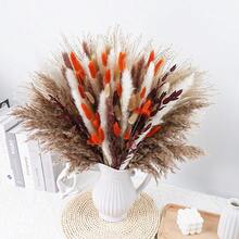 38/65/110 支装豪华人造蒲苇草花束 - 波西米亚风干花，适用于家居装饰、婚礼、乡村派对和婴儿派对 | 耐用、易于保养、用途广泛的中心装饰品，白色、米色和棕色调 | 简易花瓶填充物 | 优雅的桌面装饰、秋季装饰、返校季房间装饰、学习用品