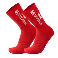 1 paire de chaussettes de sport de football avec lettres pour l'extérieur, chaussettes de sport à fond épais en terry antidérapant, chaussettes d'automne - Multicolore - Voir 12