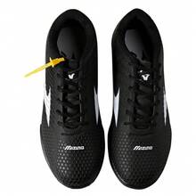 Men's Black White Non-Slip Indoor Futsal Shoes - màu đen - Xem 2