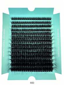 200pcs/150pcs/140pcs/100pcs Luxury Fluffy 8D Faux Mink Lashes - Mixed 10-18mm Length, 0. 07mm Thickness, Russian D Curl, Volumizing & Reusable Dramatic Lashes, Easy For Beginners - 10 Trays (60D/80D/100D/120D/160D/200D Variety Pack) Lash Clusters, Eyelash Clusters, Individual Eyelashes, Lashes, Fake Lashes - D 2 - 查看 11