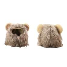 iDestry Löwenmähnen-Perücke für Hund und Katze, Kostüm, waschbar, bequem, Phantasie-Löwenhaar, Katzenkleidung, Kleid für Halloween, Ostern, Festivalparty