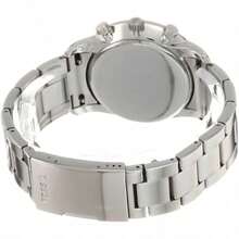 Fossil 44mm Quarzwerk Armbanduhr mit schwarzem Zifferblatt und Silberarmband, Herrenarmbanduhr mit 50 Meter Wasserdichtigkeit FS5412