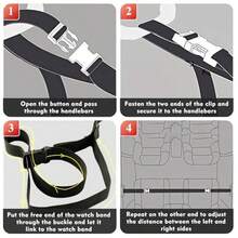 2pcs Adjustable Lightweight Aluminum Fishing Rod Holder Rack, Can Hold 7 Rods, Quick Installation Without Drilling, Ceiling Mount Storage Rack With Non-Slip Hook And Loop Straps, Secure Grip, Space-Saving Design, Suitable For SUV, Truck, Van, RV, Small Truck For Outdoor Fishing Trips - Black - View 7