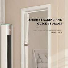 优雅可折叠条纹窗帘（无杆） - 涤纶材质，磁性隔断，适用于客厅、卧室、厨房 - 易于手洗，无需电源，用途广泛，家居装饰，多功能窗帘 | 田园风格 | 无衬里窗帘，客厅窗帘 - 彩色 - 查看 7