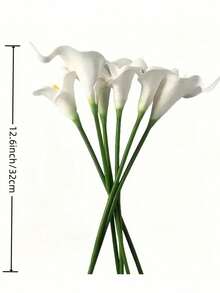 20pcs Artificial Calla Lily Flowers For Home Decoration, Suitable For Home Decor, Wedding, Photography Props