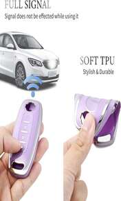 OFFCURVE Key Fob Cover For Nissan, Key Fob Case Cover Holder For 2023 2024 Nissan Pathfinder Rouge 4Runner 4 Buttons Smart Key Car Accessories Key Remote Case Shell Protector, Purple - ColorC - 查看 5
