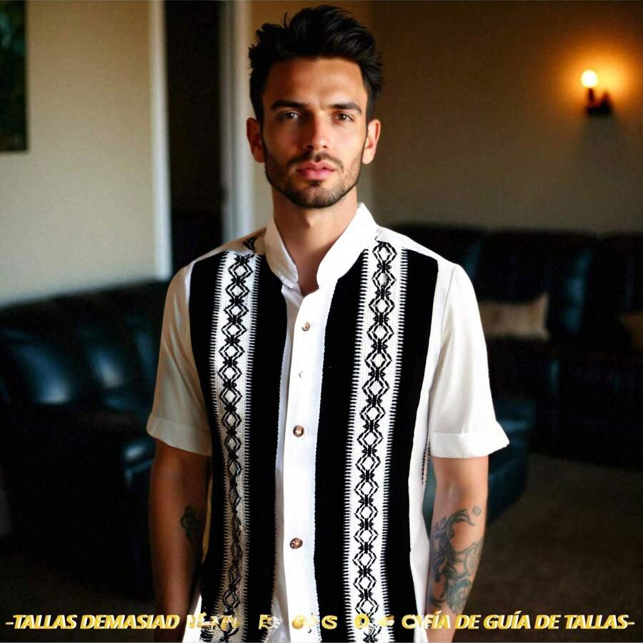 CAMISA AMPLIA MANTA ALGODON CABALLERO APLICACION BORDADO COCOLITOS GUAYABERA BOUTIQUE ROPA HOMBRE TIPICA ARTESANAL TRADICIONAL CULTURA MEXICANA FOLKLORICA DUO PAPA E HIJO REGALO CUMPLEAÑOS DIA DEL PADRE GRADUACION FIESTA BODA OFICINA PLAYA VERANO CASUAL COMODA FRESCA MODA ESTILO UNICO ORIGINAL - Blanco - Ver 1