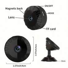 1 pieza Cámara de inalámbrica Full HD 1080P, Cámara de vigilancia inteligente WiFi 2.4G, Cámara de para el hogar con visión nocturna infrarroja, intercomunicador de voz, visualización remota a través de aplicación móvil, diseño compacto y elegante, adecuada para monitorear a personas mayores, adolescentes o mascotas - Negro - Ver 4