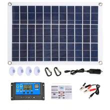 DAINUO 60W Panel solar exterior para acampar, senderismo, pesca en el mar, ciclismo, teléfono móvil, linterna, almacenamiento - 1 juego