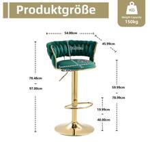 Barstolar - Smaragd + Sammet + Skum - Visa 6