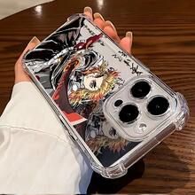 Una funda de teléfono creativa simple y personalizada con protección contra golpes y caídas, adecuada para  17/17 Pro/17 Pro Max/17 Air/ 16/16 Pro/16 Pro Max/16 Plus/ 15/15 Pro Max/15 Pro/15 Plus/ 14/14 Pro/14 Plus/14 Pro Max/ 13/13 Pro/13 Pro Max/12/12 Pro/12 Pro Max/11/11 Pro/11 Pro Max/XR/X/XS/XS Max Funda de teléfono Anime Killer - máscara de gas transparente y suave, funda de animal lindo, funda de carga inalámbrica, materiales de alta calidad, adecuada para jóvenes y entusiastas de la tecnología - Transparente 846 - Ver 5