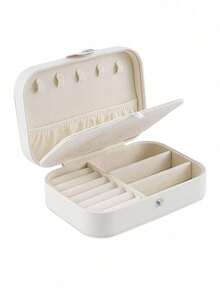 PU Jewelry Storage Box, Travel Jewelry Box, Portable Jewelry Storage Box, Large Capacity Jewelry Storage Box,Multifunctional Double Layer Jewelry Storage Box, Dressing Table Storage Box, Waterproof Large Capacity ,Simple Travel And Home Jewelry Box, Suitable For Necklaces, Earrings, Rings, Bracelets, Portable Travel Jewelry Storage Box, Valentine's Day Gift, Wedding Gift.