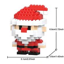 1/2/4/20 件圣诞派对积木套装礼物、圣诞玩具迷你可爱积木、降临节日历礼品袋填充物、适合男孩或女孩的课堂奖品、圣诞礼物、礼盒填充物、袜子填充物 - 彩色 - 查看 20