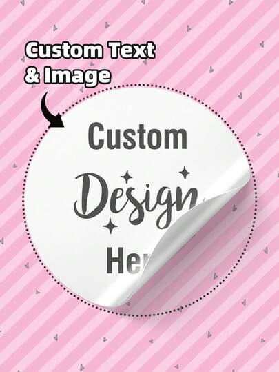1-100pcs Personalized Tags - Custom Circular Stickers With Any Design Image Logo Text, Waterproof Stickers, Custom Thank-You Label Stickers, Colorful Customization, Personalization, School, Home, Office, Multifunctional, Housewarming, Home And Life, Art, Handicrafts And Sewing, Customized Stickers