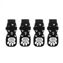 4 Waterproof Non-Slip Dog Socks, Pet Shoes, Breathable Outdoor Accessories - màu đen - Xem 1