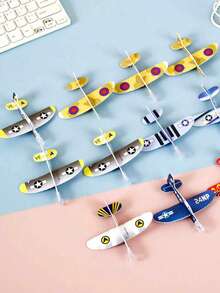 20pcs Assorted Paper Glider Plane Set, Birthday Party Gift Bag Filler, Classroom Rewards, Random Colors - Multicolor - View 3