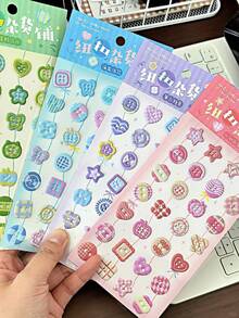 3D Three-Dimensional Button-Shaped Stickers For A Button Variety Store, Cute Realistic Button Stickers For Journaling And Packaging Decoration, Button Stickers For Various Combinations, 3D Cartoon Button Stickers, Student Prizes, Holiday Gifts, Soft And Adorable DIY Phone Cases, Notebooks, And Diaries.