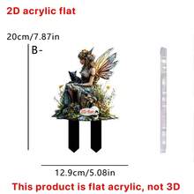 حامل أكريليك أخضر على شكل حورية الغابة أسلوب جديد 2D لزينة الأماكن الخارجية والحدائق والحاويات، مشهد حورية الغابة الأكريليكي، مناسب لعيد الفصح