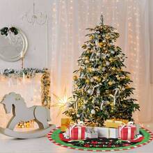 Merry Tree Skirt Collar 48 Inch, Softand Funny Farmhouse Holiday Decor Xmas Party Holiday Decoration
