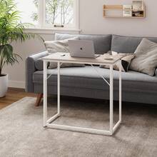 Dripex Folding Desk Foldable Small Computer Desk Writing Table For Small Place Easy Assembly, Oak - Oak - View 6